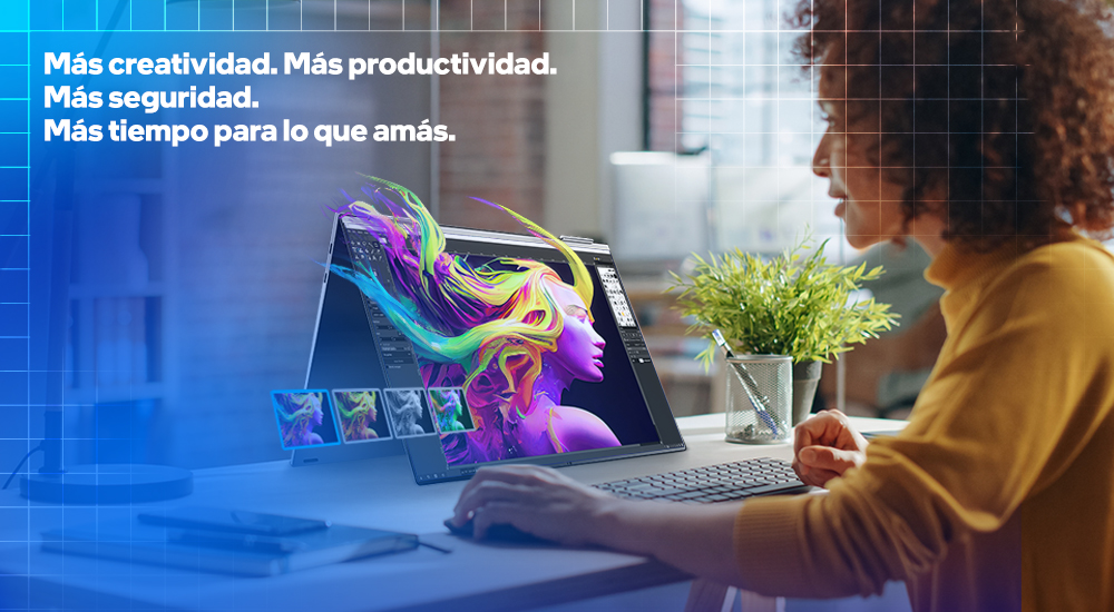 Mujer en ambiente creativo ajustando colores en imagen en eq...