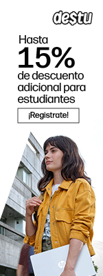 Hasta 15% de descuento para estudiantes. Reg&iacute;strate