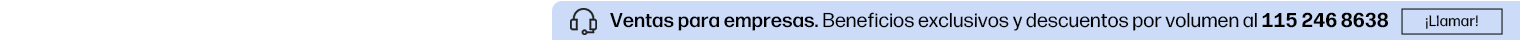 Ventas para empresas. Beneficios exclusivos y descuentos por volumen al 115 246 8638. Haz clic para llamar ahora.
