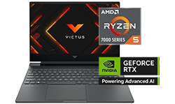 otebook HP VICTUS 15-fb3032la. Procesador  AMD Ryzen&trade; 5. RAM 8 GB. SSD 512 GB.