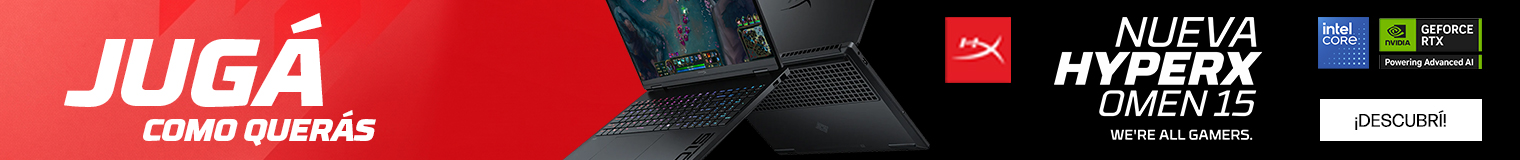 Jug&aacute; como quieras. 2 vistas de la Nueva HyperX Omen15. Procesador Intel Core. NVIDIA&reg; GeForce RTX&trade;. haz clic para descubrirla.