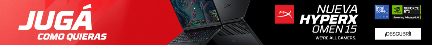 Jug&aacute; como quieras. 2 vistas de la Nueva HyperX Omen15. Procesador Intel Core. NVIDIA&reg; GeForce RTX&trade;. haz clic para descubrirla.